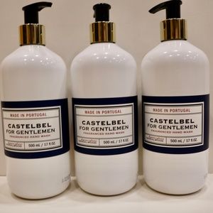 Castelbel for Gentlemen Sandalwood Scented Liquid Hand Soap 3 Bottles 17oz ea